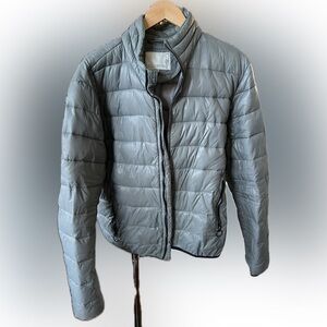 Young man - Silver Puffer Jacket